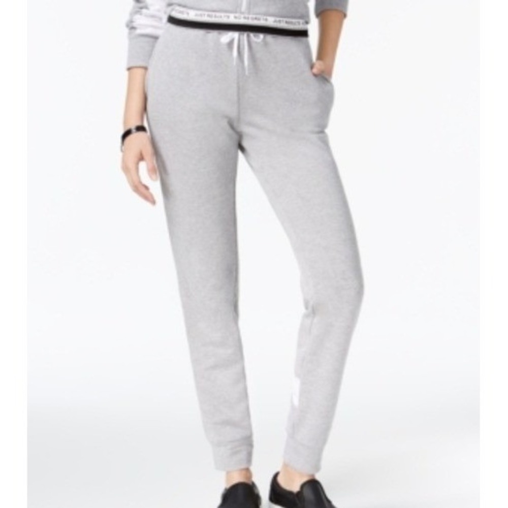 Energie Womens Sweatpants Fitness Yoga Gray Size XL Pockets Tapered